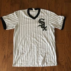 Vintage White Sox Majestic Pinstripe Jersey T Shirt XL